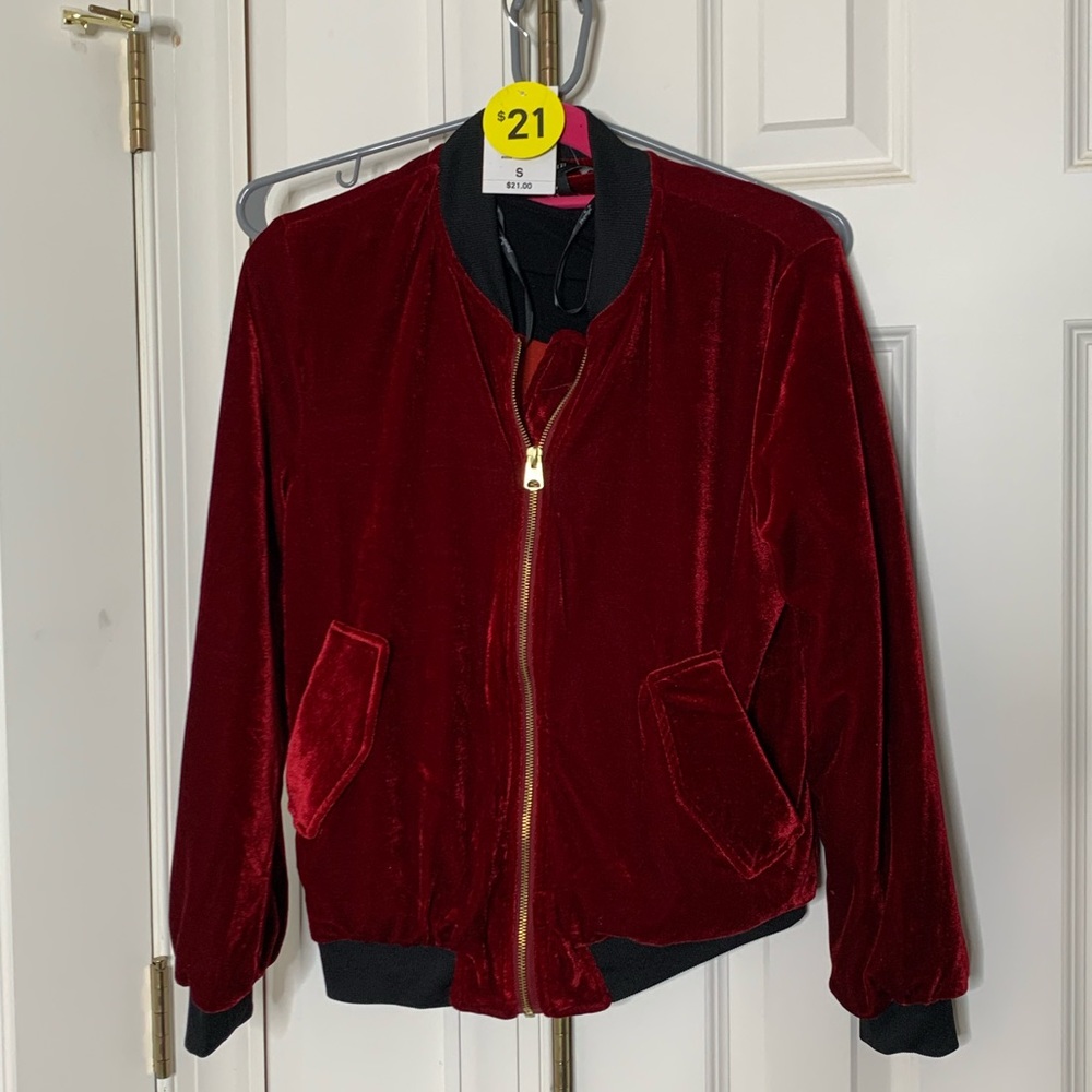 Forever21 Velvet Bomber Jacket -NWT